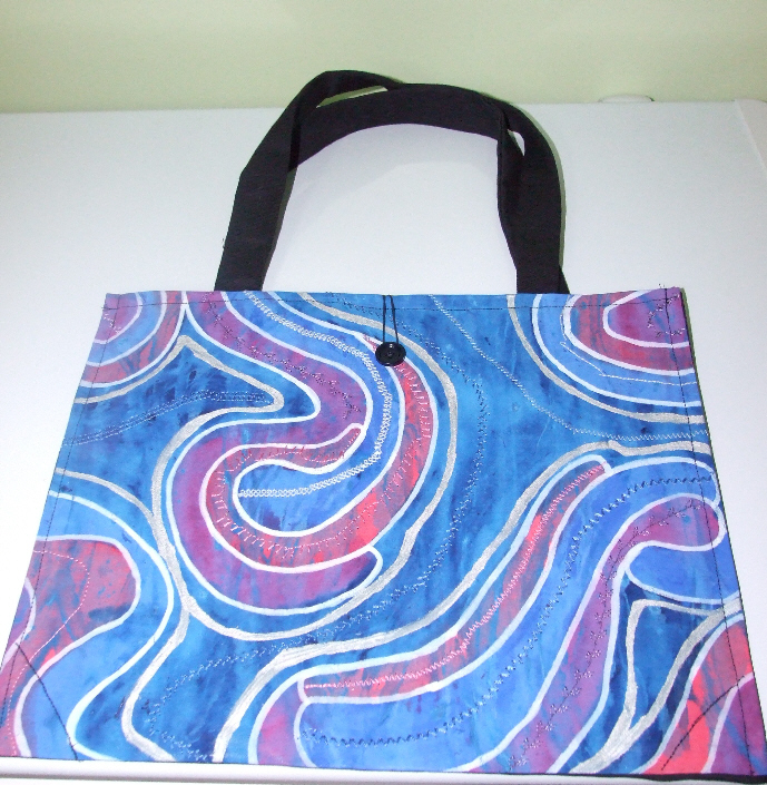 Tote Style Bag with Hooped Buttoned closure $25 CAD